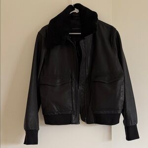 NWT Banana Republic Leather Bomber Jacket